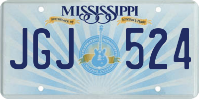 MS license plate JGJ524