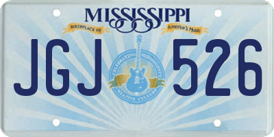 MS license plate JGJ526