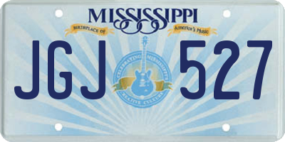 MS license plate JGJ527