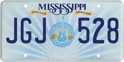 MS license plate JGJ528