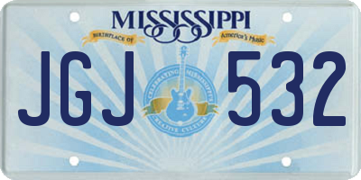 MS license plate JGJ532
