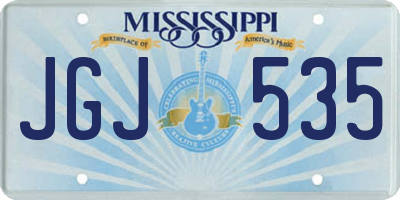 MS license plate JGJ535
