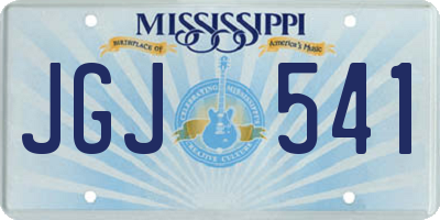 MS license plate JGJ541