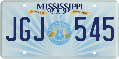 MS license plate JGJ545