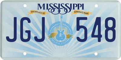 MS license plate JGJ548
