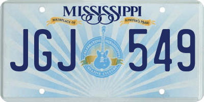 MS license plate JGJ549