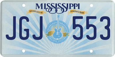 MS license plate JGJ553
