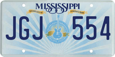 MS license plate JGJ554