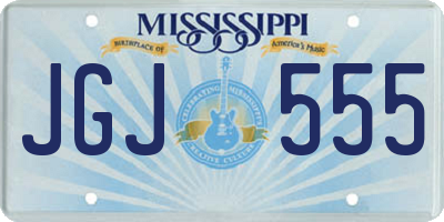 MS license plate JGJ555