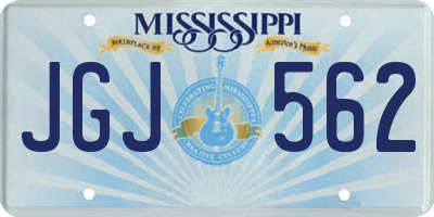 MS license plate JGJ562