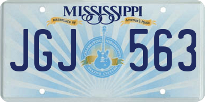 MS license plate JGJ563