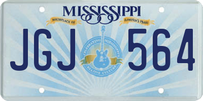 MS license plate JGJ564