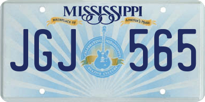MS license plate JGJ565