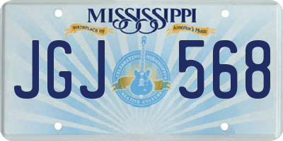 MS license plate JGJ568