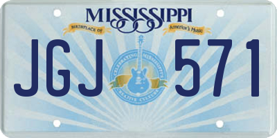 MS license plate JGJ571
