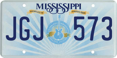 MS license plate JGJ573