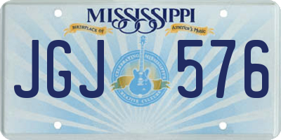 MS license plate JGJ576