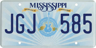 MS license plate JGJ585