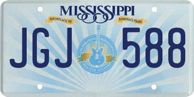 MS license plate JGJ588