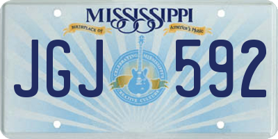 MS license plate JGJ592
