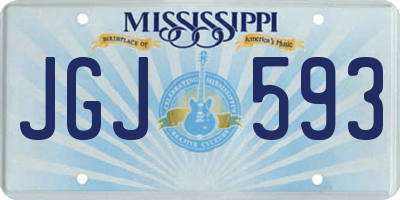 MS license plate JGJ593