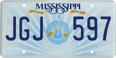 MS license plate JGJ597