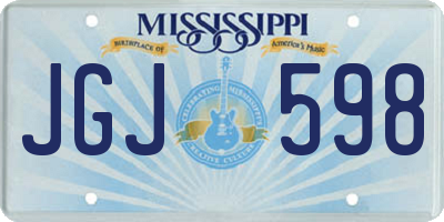 MS license plate JGJ598