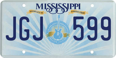 MS license plate JGJ599