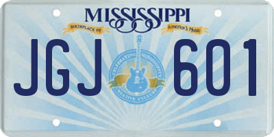 MS license plate JGJ601