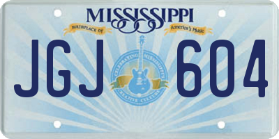 MS license plate JGJ604