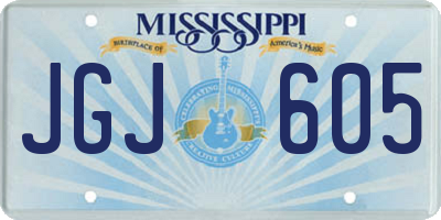 MS license plate JGJ605