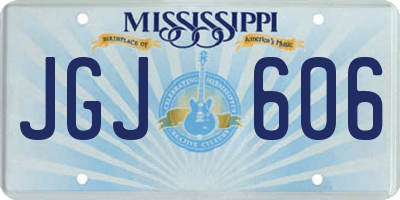 MS license plate JGJ606
