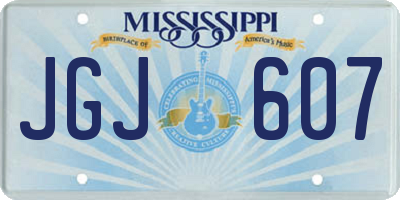 MS license plate JGJ607