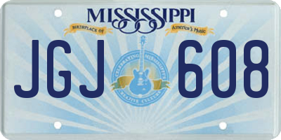 MS license plate JGJ608