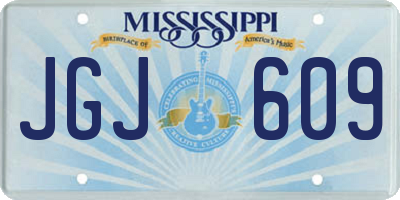 MS license plate JGJ609