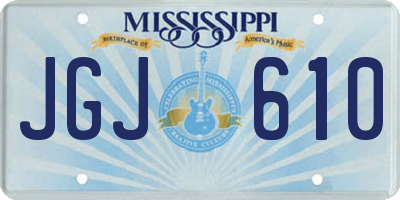 MS license plate JGJ610