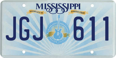 MS license plate JGJ611