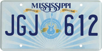 MS license plate JGJ612