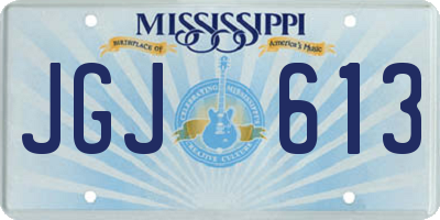 MS license plate JGJ613