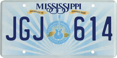 MS license plate JGJ614