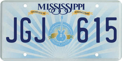 MS license plate JGJ615
