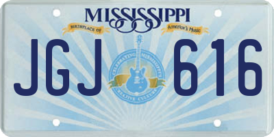 MS license plate JGJ616