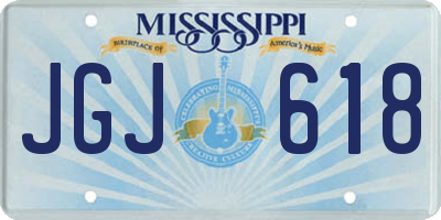 MS license plate JGJ618