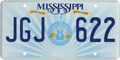 MS license plate JGJ622