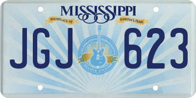 MS license plate JGJ623