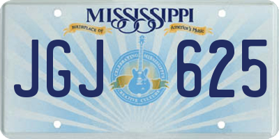 MS license plate JGJ625