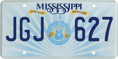 MS license plate JGJ627