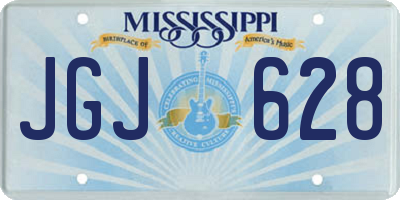 MS license plate JGJ628