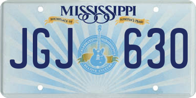 MS license plate JGJ630