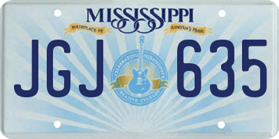 MS license plate JGJ635